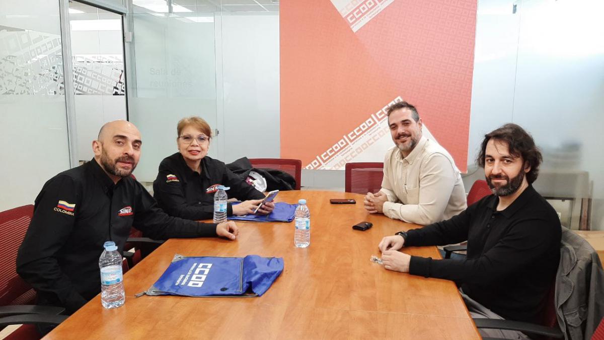 Un momento de la reunin mantenida en el Sector Ferroviario de CCOO.