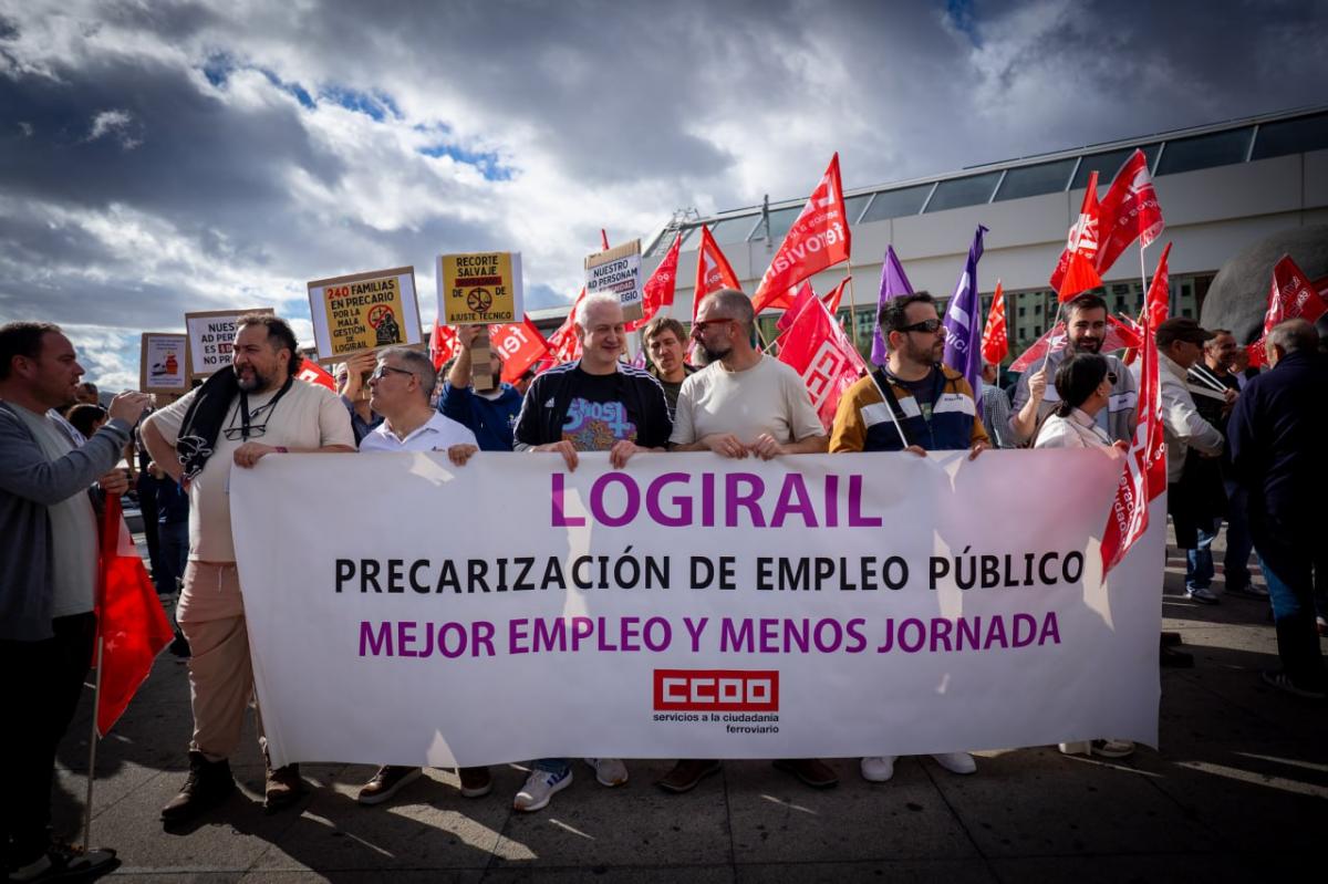 Concentración del 23 de octubre de 2025 por las mejoras de las condiciones salariales en LogiRAIL.