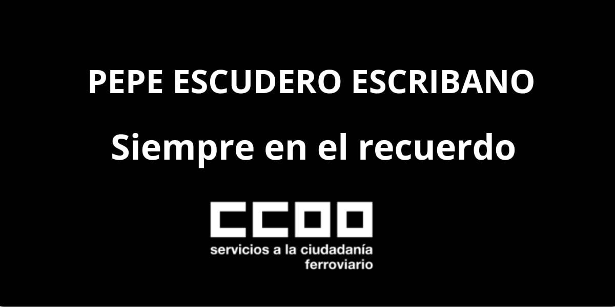 Lamentamos el fallecimiento de Pepe Escudero.