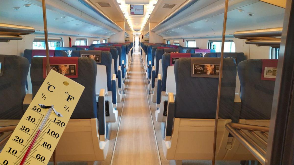 Problemas de climatización en los trenes.