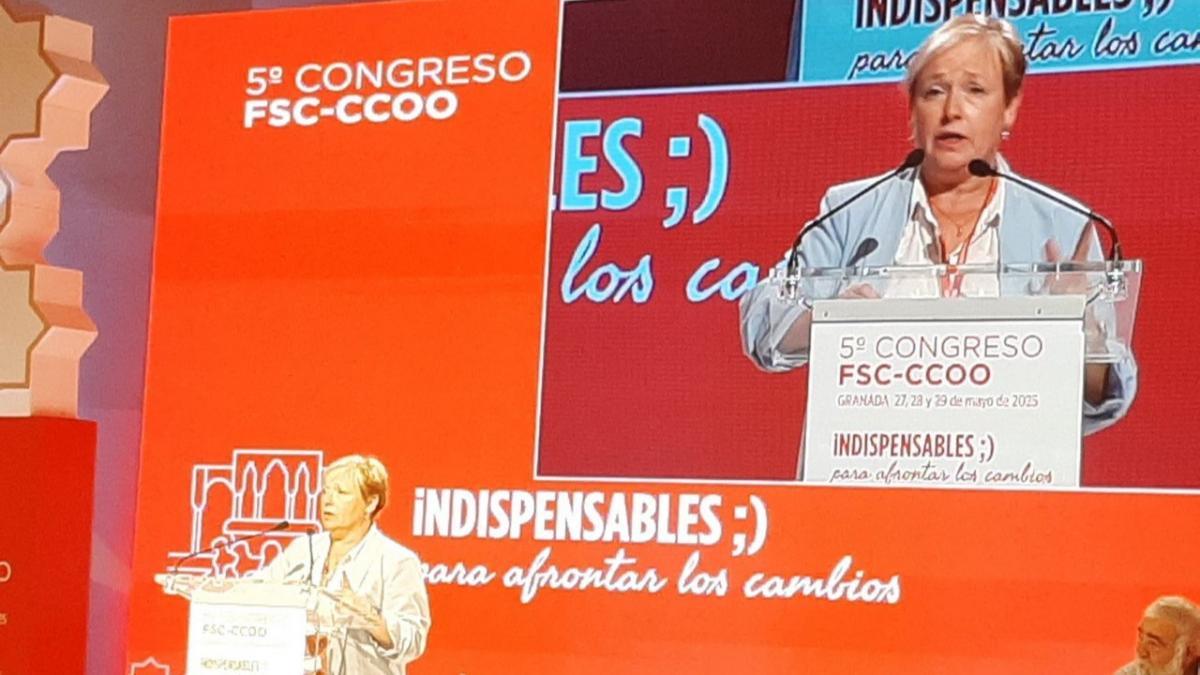 Pepa Pez, secretaria general del Sector Ferroviario de CCOO