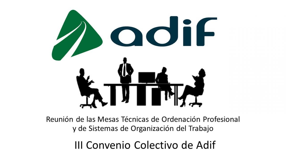 Mesas Técnicas de Ordenación Profesional y Sistemas de Organización del Trabajo de Adif.