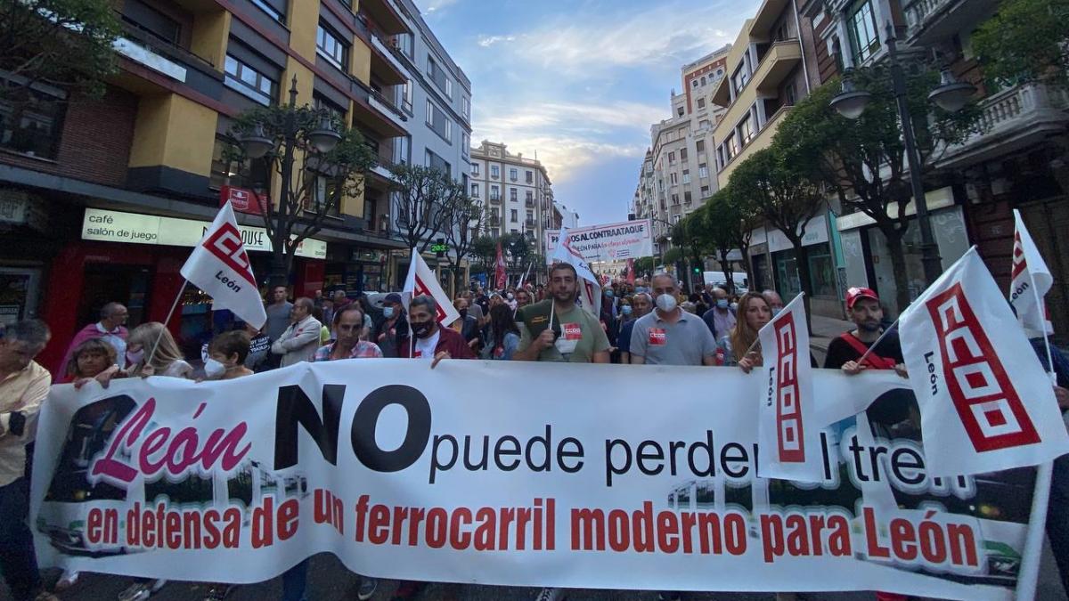 Manifestación por el futuro de León.
