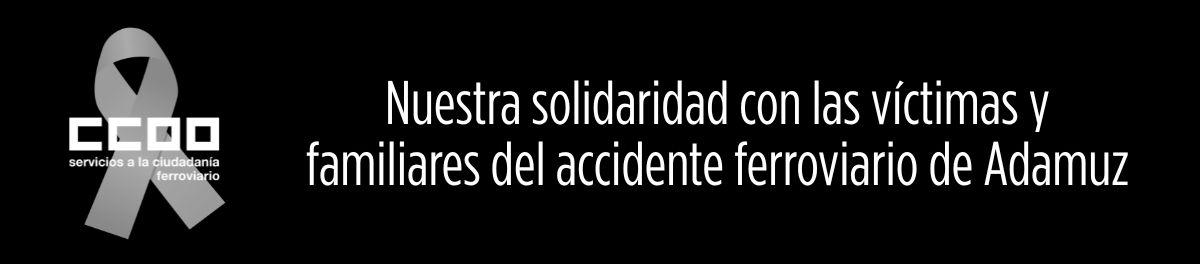 Nuestra solidaridad con las víctimas y familiares del accidente ferroviario de Adamuz